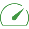 Green barometer icon