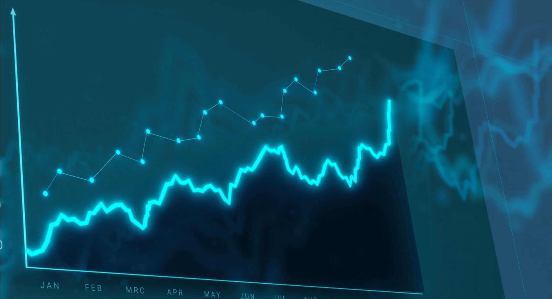 Chart showing growth over months